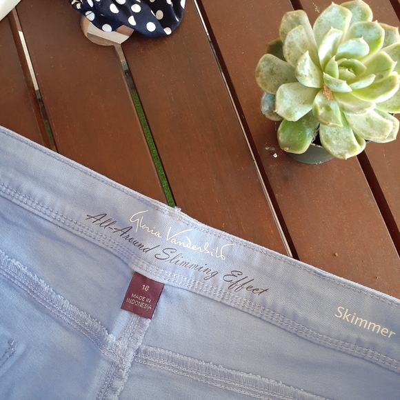 NWT Gloria Vanderbilt Skimmer Capri with Belt 18 - Picture 14 of 16